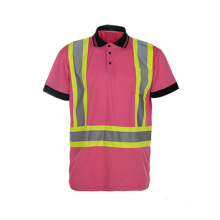 Class 2 High Visibility Reflective Safety T-Shirt with 100% Polyester Birdeye Mesh